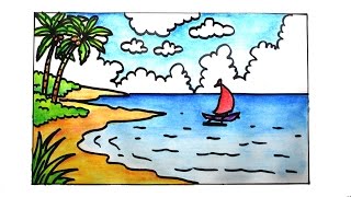 320x180 Drawing Basics How To Draw The Beach - Beach Drawing For Kids
