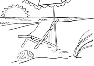 300x210 Beach Drawing For Kids How To Draw Coconut Tree Beach Scenery - Beach Drawing For Kids
