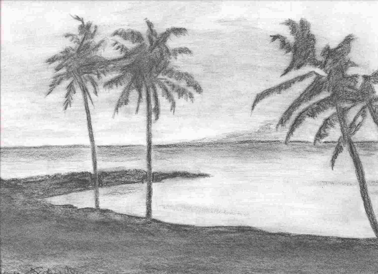 Beach Drawing Ideas at PaintingValley.com | Explore collection of Beach ...