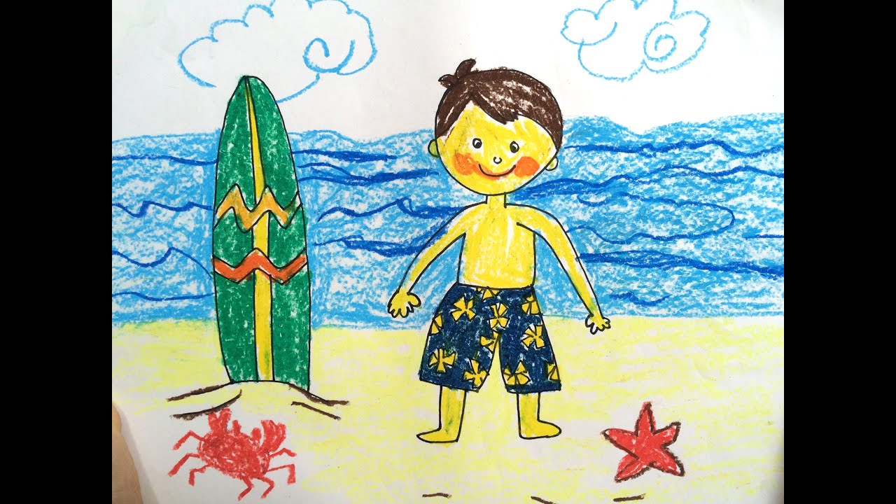 1280x720 Beach Pictures For Kids All About Top - Beach Drawing Images