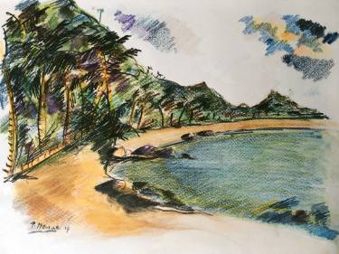 375x281 Goa Beach Drawing - Beach Drawing Images