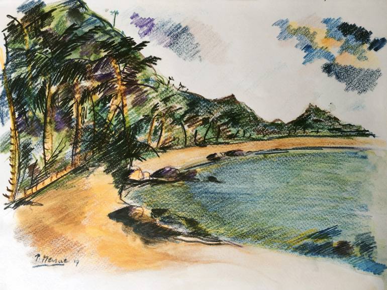 770x577 goa beach drawing - Beach Drawing Pictures