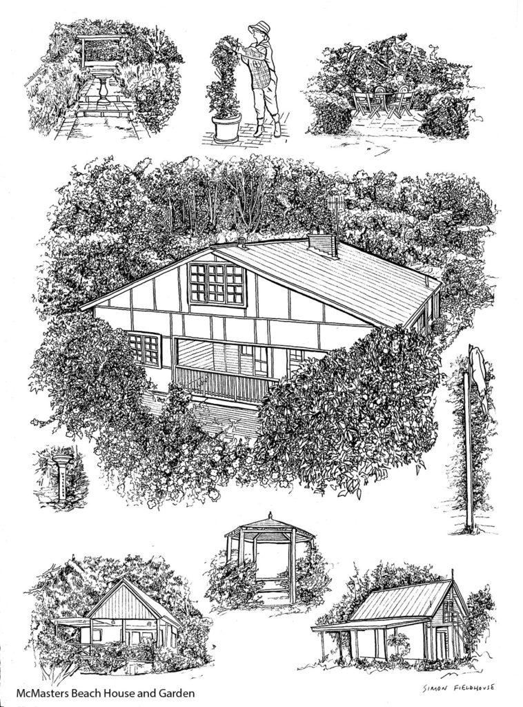 758x1024 Mcmasters Beach House Garden - Beach House Drawing