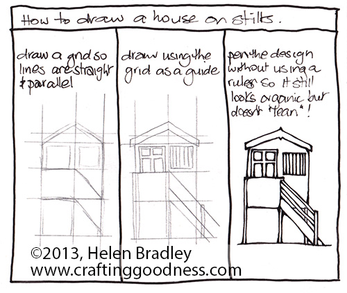 500x423 Step - Beach House Drawing