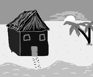 300x250 A Nice Beach House Drawing - Beach House Drawing