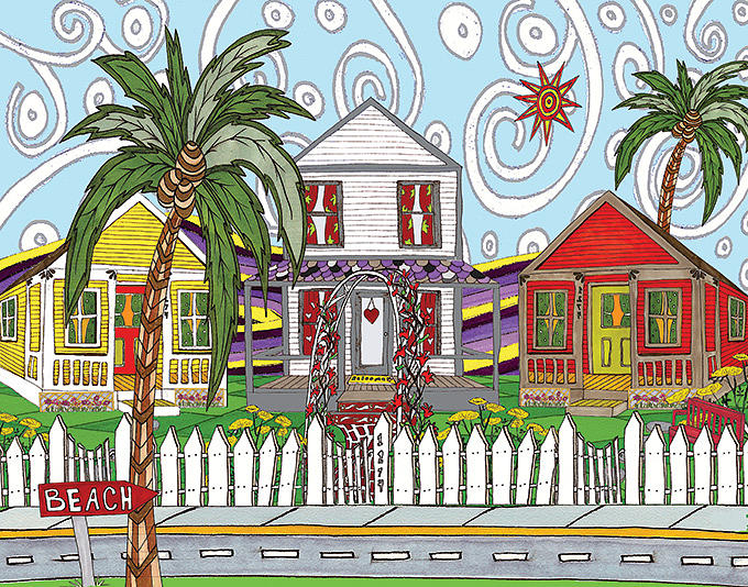 680x534 Beach House Drawing - Beach House Drawing