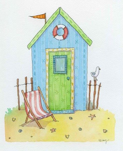 480x591 Beach Hut - Beach Hut Drawing