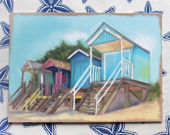 340x270 Beach Hut Drawing Etsy - Beach Hut Drawing