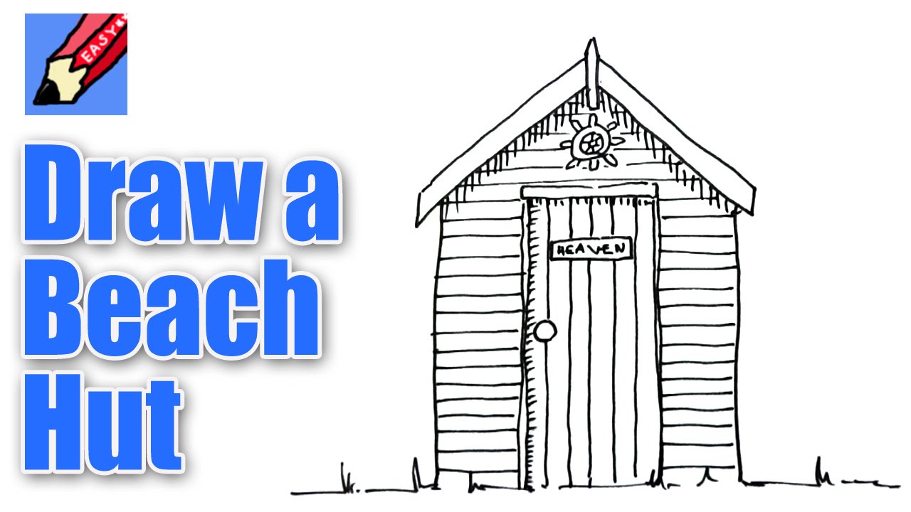 1280x720 How To Draw A Beach Hut Real Easy - Beach Hut Drawing
