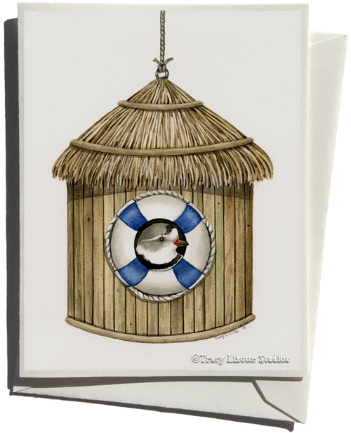 500x616 Beach Hut Living Card - Beach Hut Drawing
