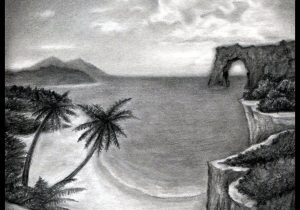 300x210 beach landscape pencil drawing pencil drawings of the beach pencil - Beach Landscape Drawing