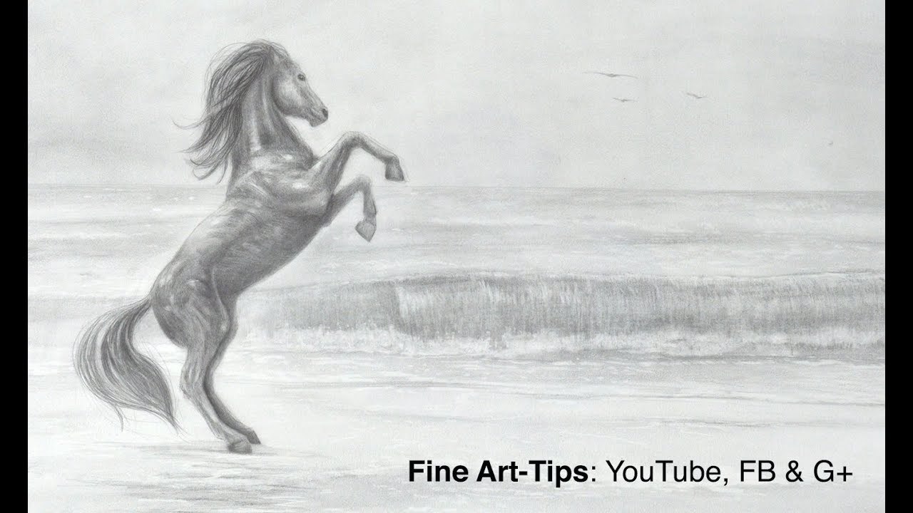1280x720 How To Draw A Beach With Pencil - Beach Pencil Drawing