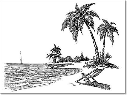 Beach Pencil Drawing At Paintingvalley.com 