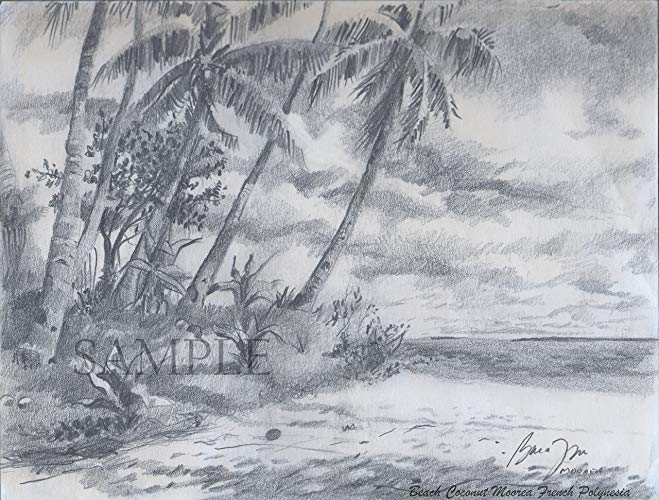 Beach Pencil Drawing at PaintingValley.com | Explore collection of ...