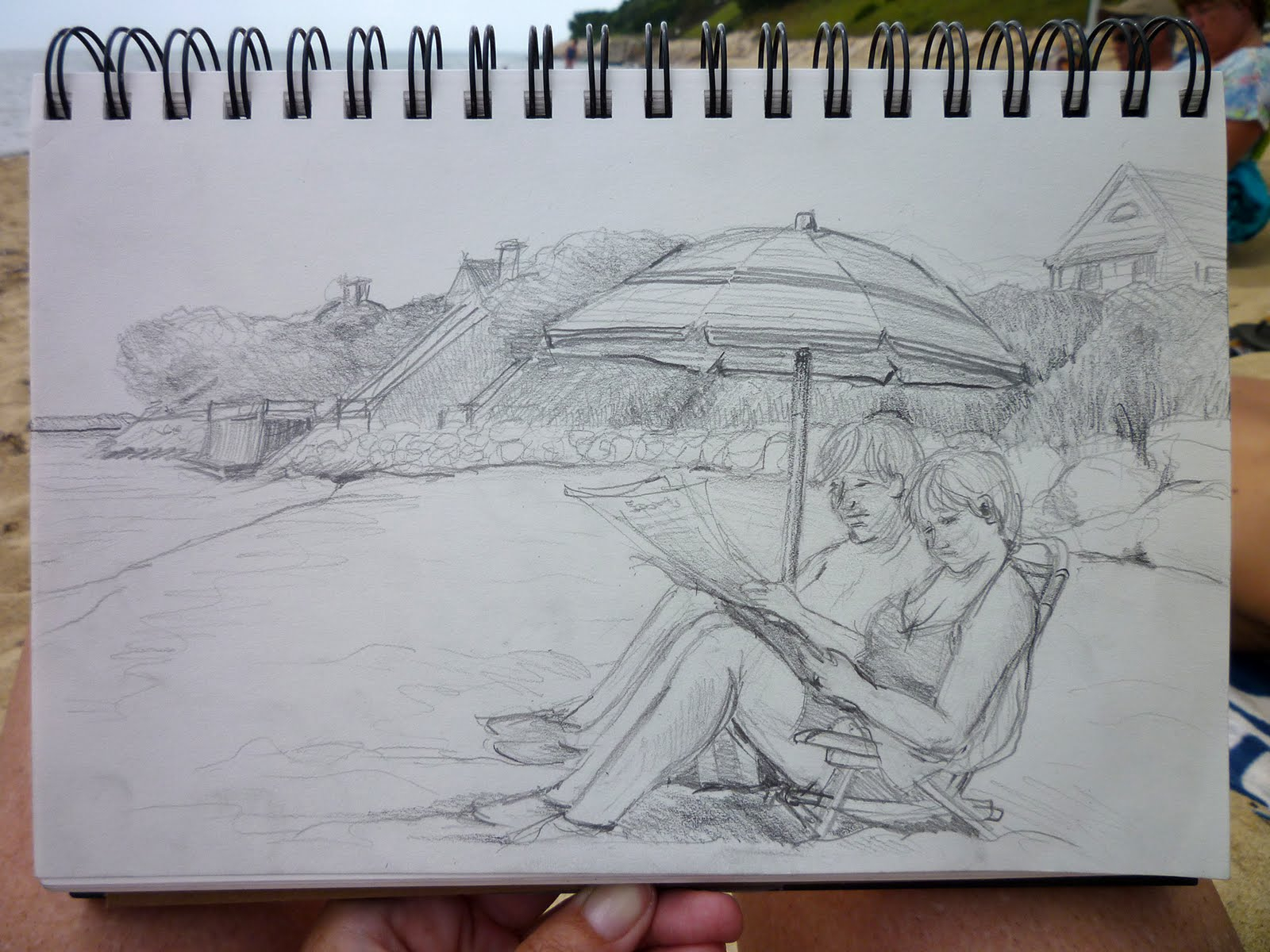 1600x1200 Beach Pencil Paintings - Beach Pencil Drawing