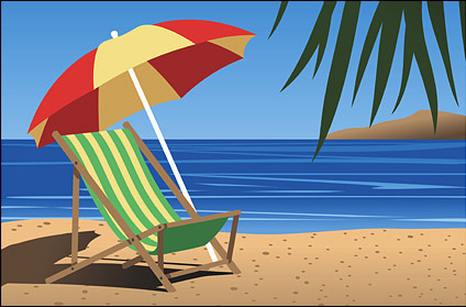 424x279 Drawing Beach Scene Free Vector Download - Beach Scene Drawing