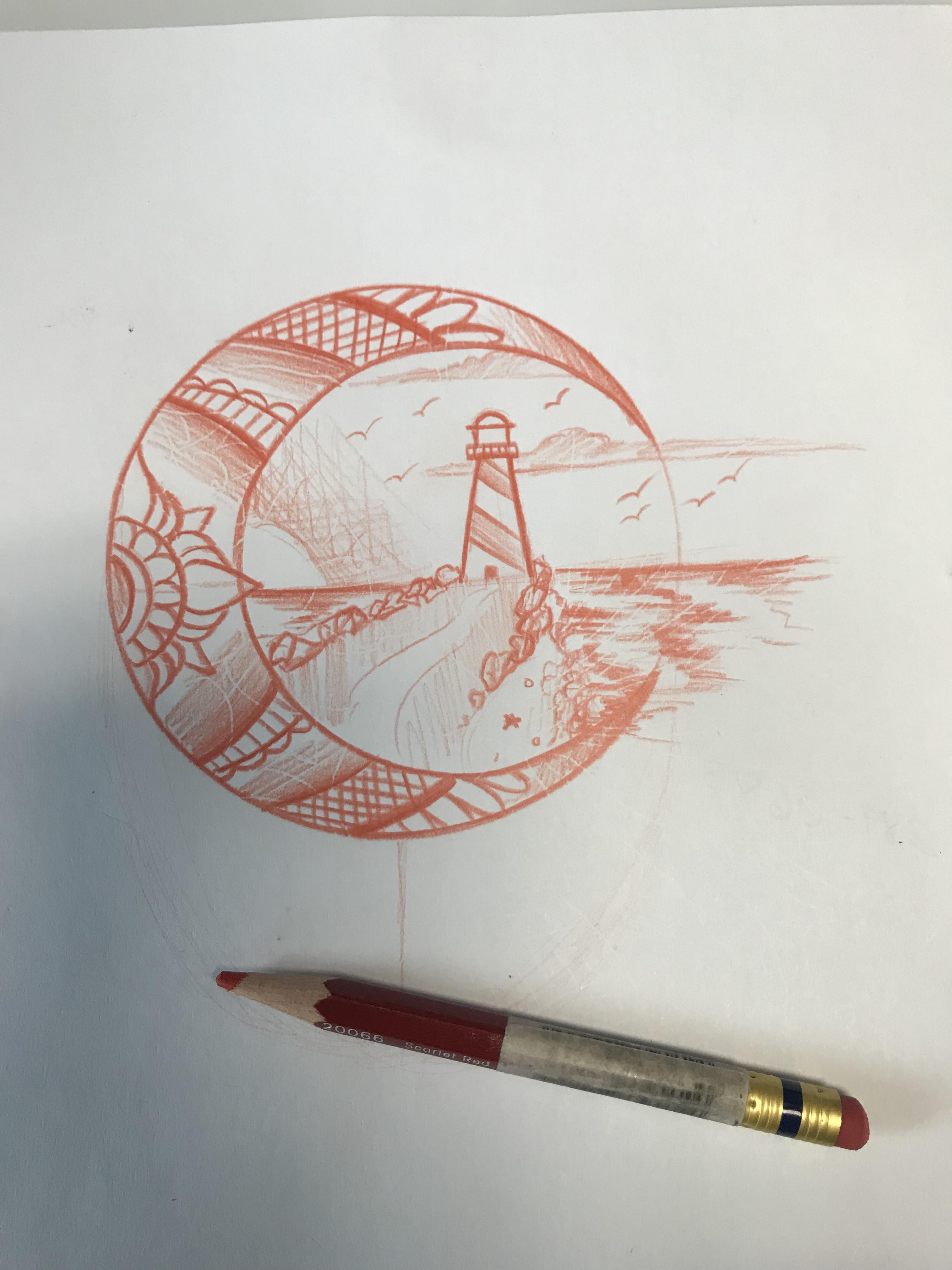 3024x4032 Fun Lil Beach Scene Drawing I Did Drawing - Beach Scene Drawing