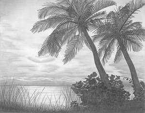 Beach Sunset Drawing at PaintingValley.com | Explore collection of ...