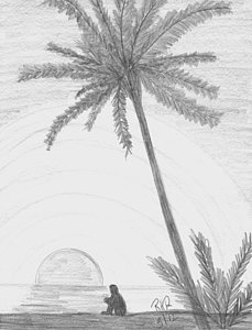 229x300 beach sunset drawings pixels - Beach Sunset Drawing