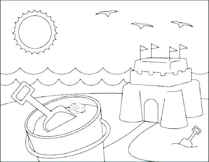 700x543 Beach Umbrella Coloring - Beach Umbrella Drawing