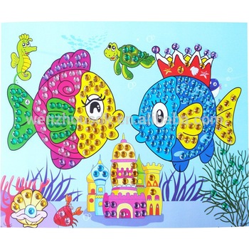 350x350 kids fish sticker decorative beads stone kits diy crystal diamond - Beads Drawing
