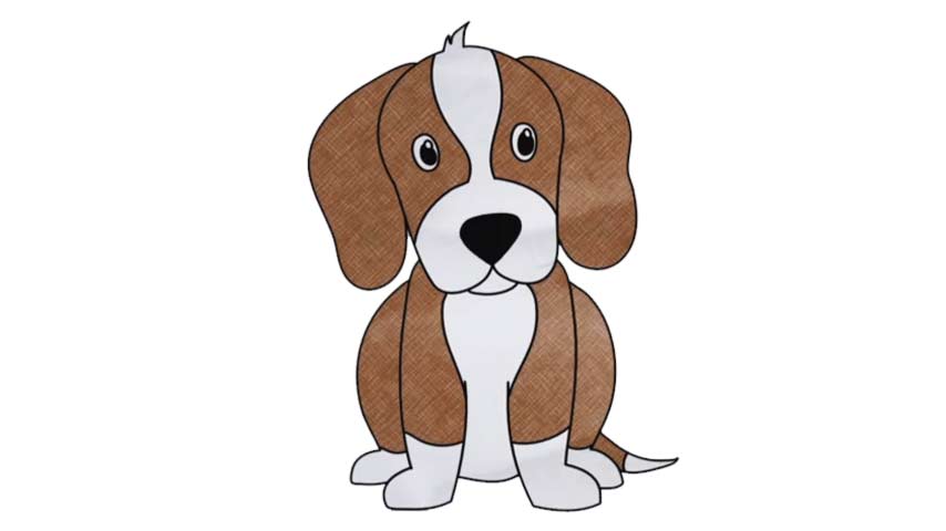 854x480 how to draw a beagle - Beagle Drawing