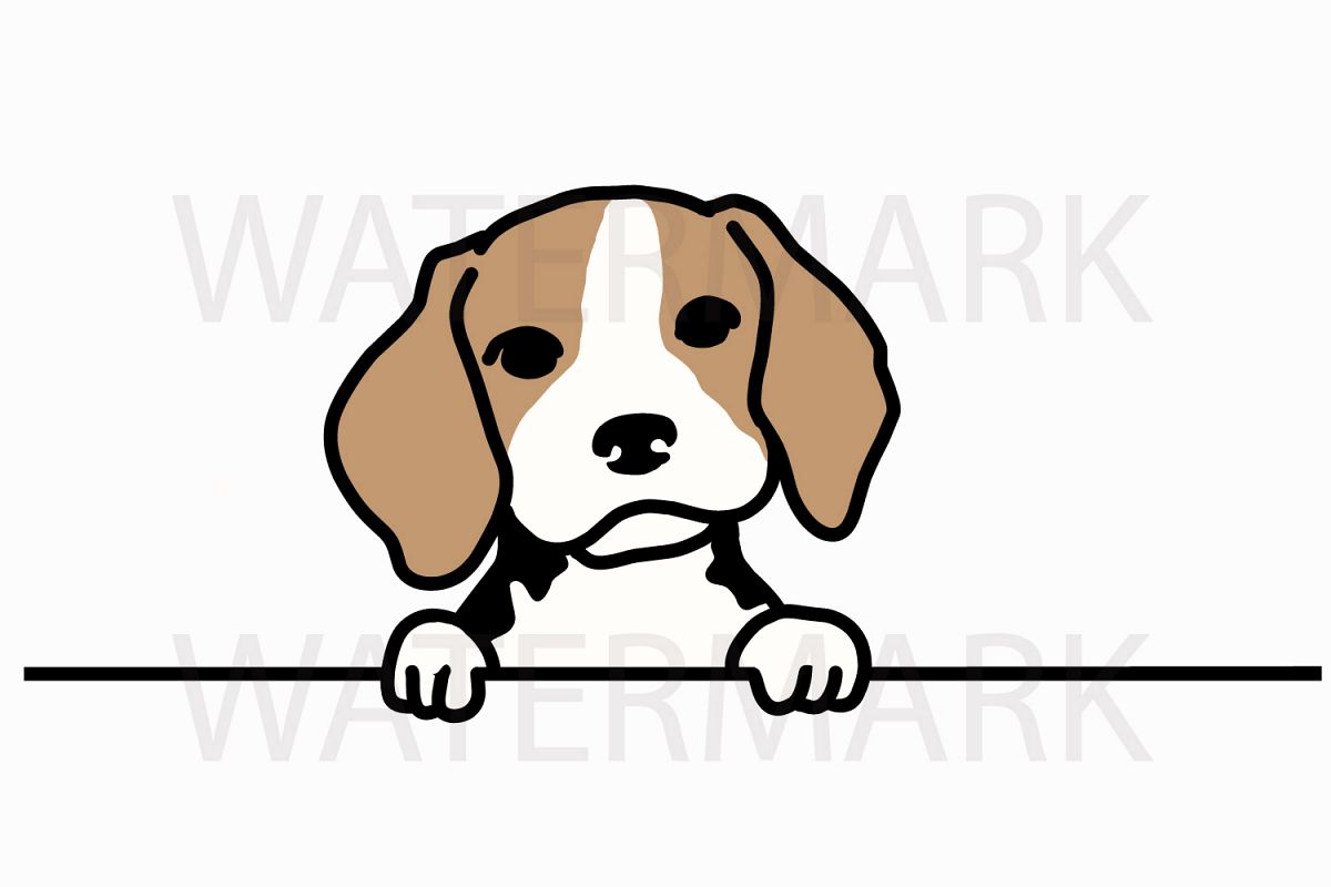 1200x800 peeping beagle saying hello - Beagle Drawing