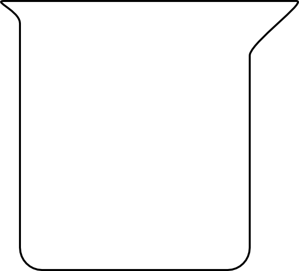 600x544 beaker outline clip art - Beaker Drawing