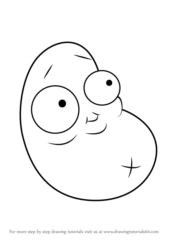565x800 learn how to draw coffee bean from plants vs zombies - Bean Drawing