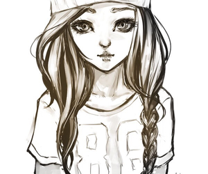 300x250 Drawing Of A Girl Discovered - Beanie Drawing