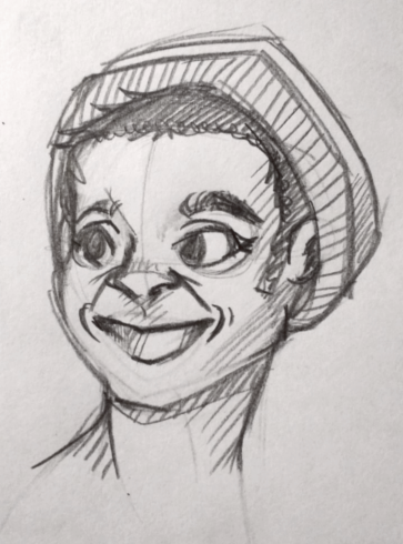 363x490 Just A Sketch - Beanie Drawing