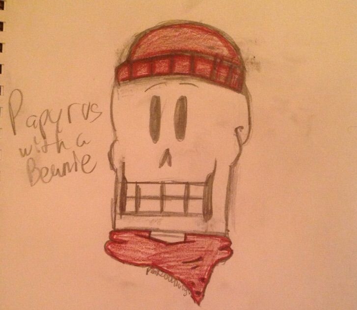727x631 papyrus with a beanie drawing undertale amino - Beanie Drawing