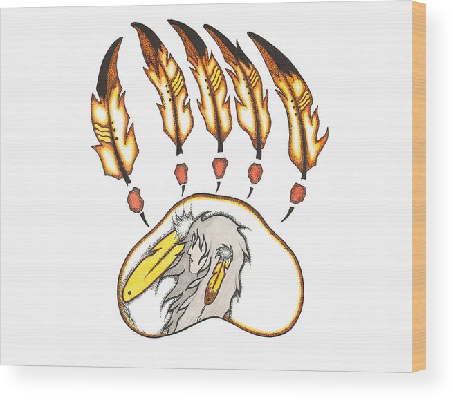 655x579 bear claw wood print - Bear Claw Drawing