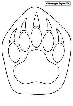 242x350 polar bear paw size life size polar bear paw print whitegarden club - Bear Claw Drawing