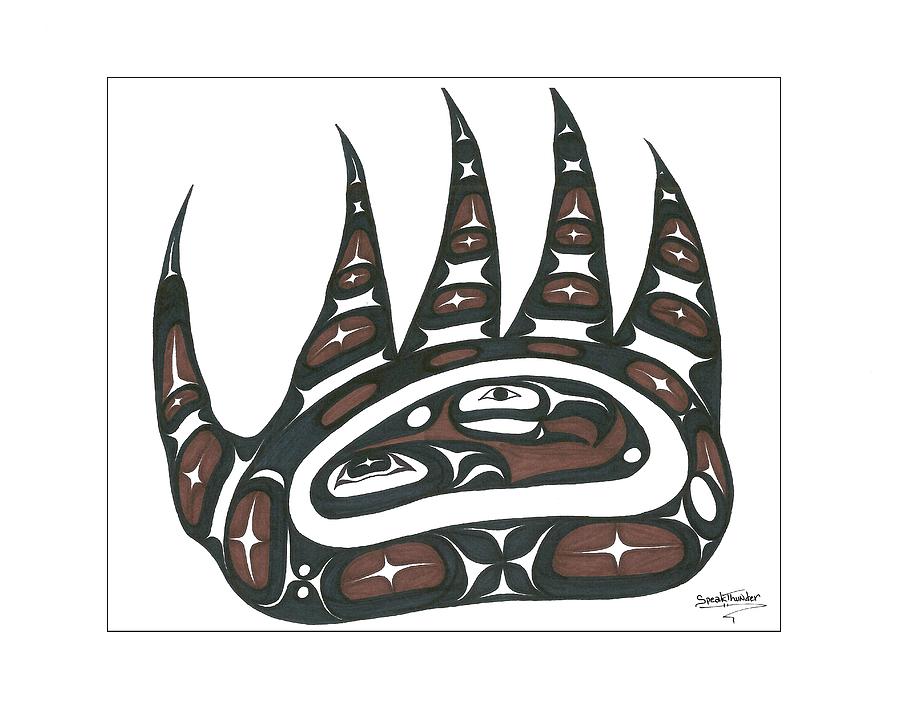 900x720 bear claw brown drawing - Bear Claw Drawing