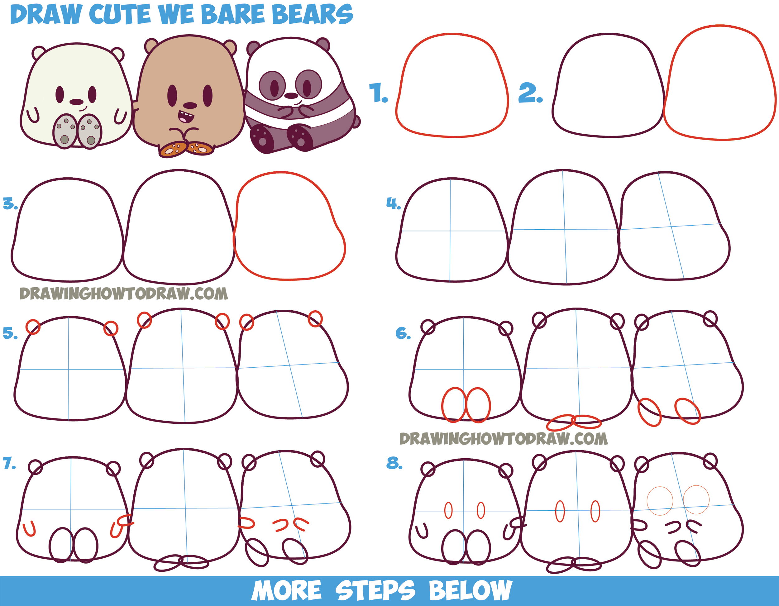 2500x1945 How To Draw A Simple Bear Step - Bear Cute Drawing