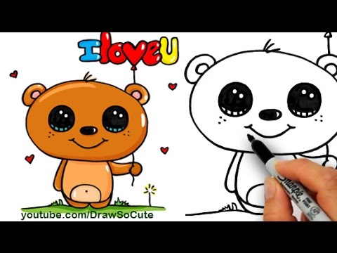 480x360 How To Draw A Cute Cartoon Bear Easy Step - Bear Cute Drawing