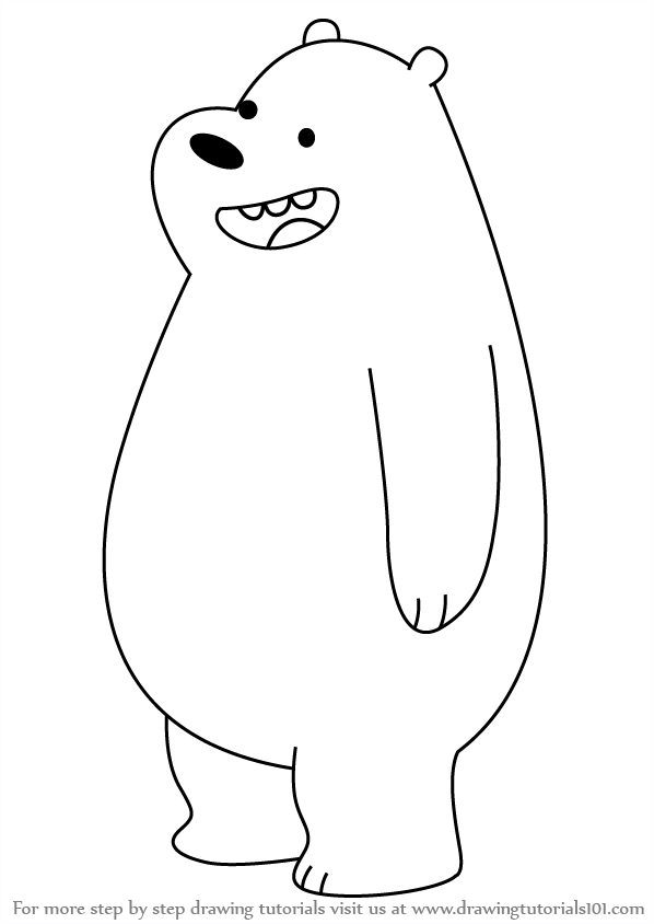598x844 learn how to draw gizzly bear from we bare bears - Bear Drawing
