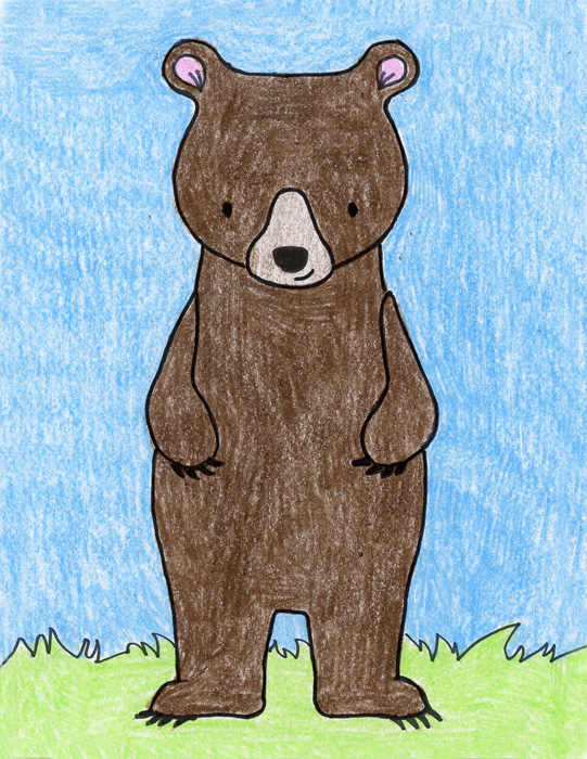 541x700 Standing Bear Art Projects For Kids - Bear Drawing