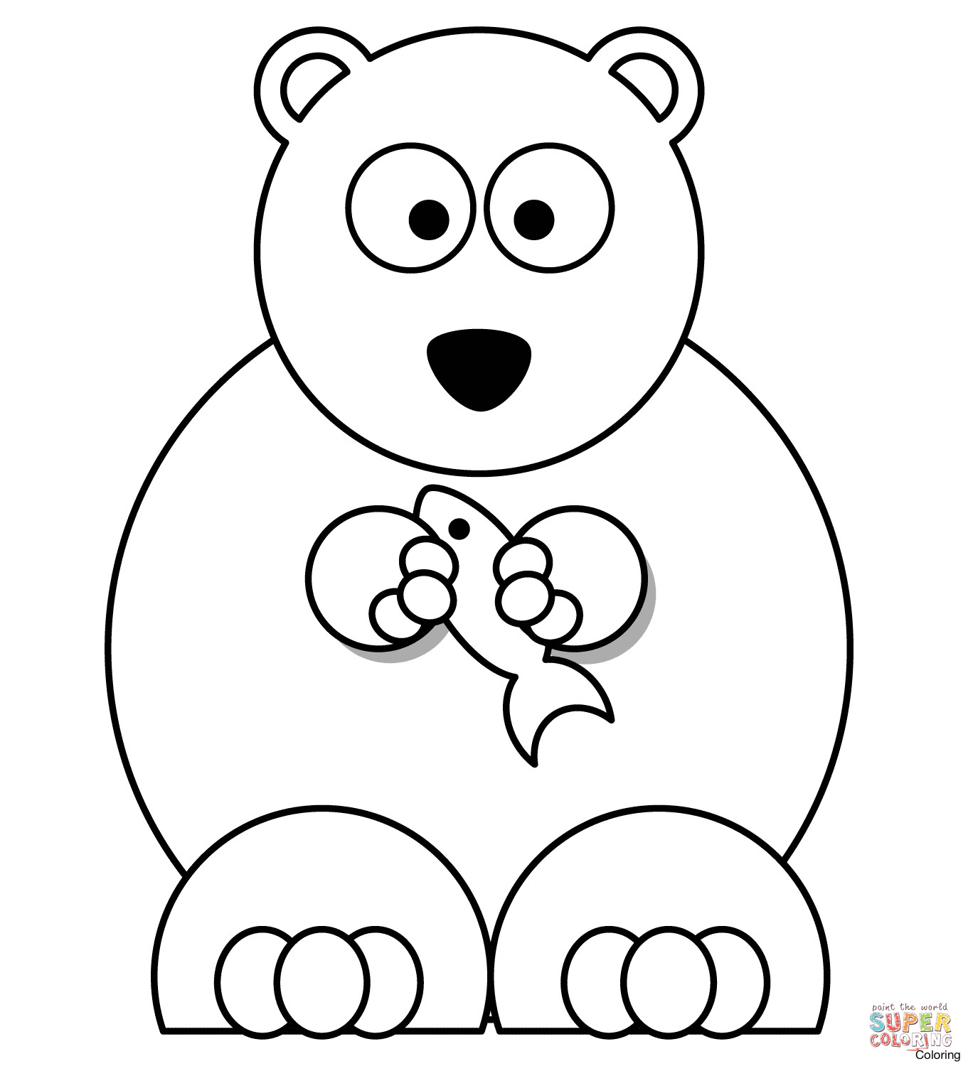 1361x1500 How To Draw A Polar Bear Easy Step - Bear Drawing Easy