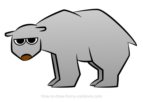 500x360 Polar Bear Drawings - Bear Drawing Easy