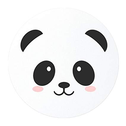 425x428 Cute Panda Bear Drawing Face Mouse Pad,round Mouse Pad - Bear Drawing Face
