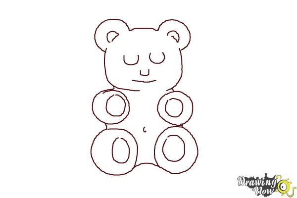 600x400 How To Draw A Gummy Bear - Bear Drawing Images