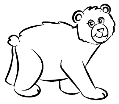 400x349 trace and erase - Bear Drawing Images