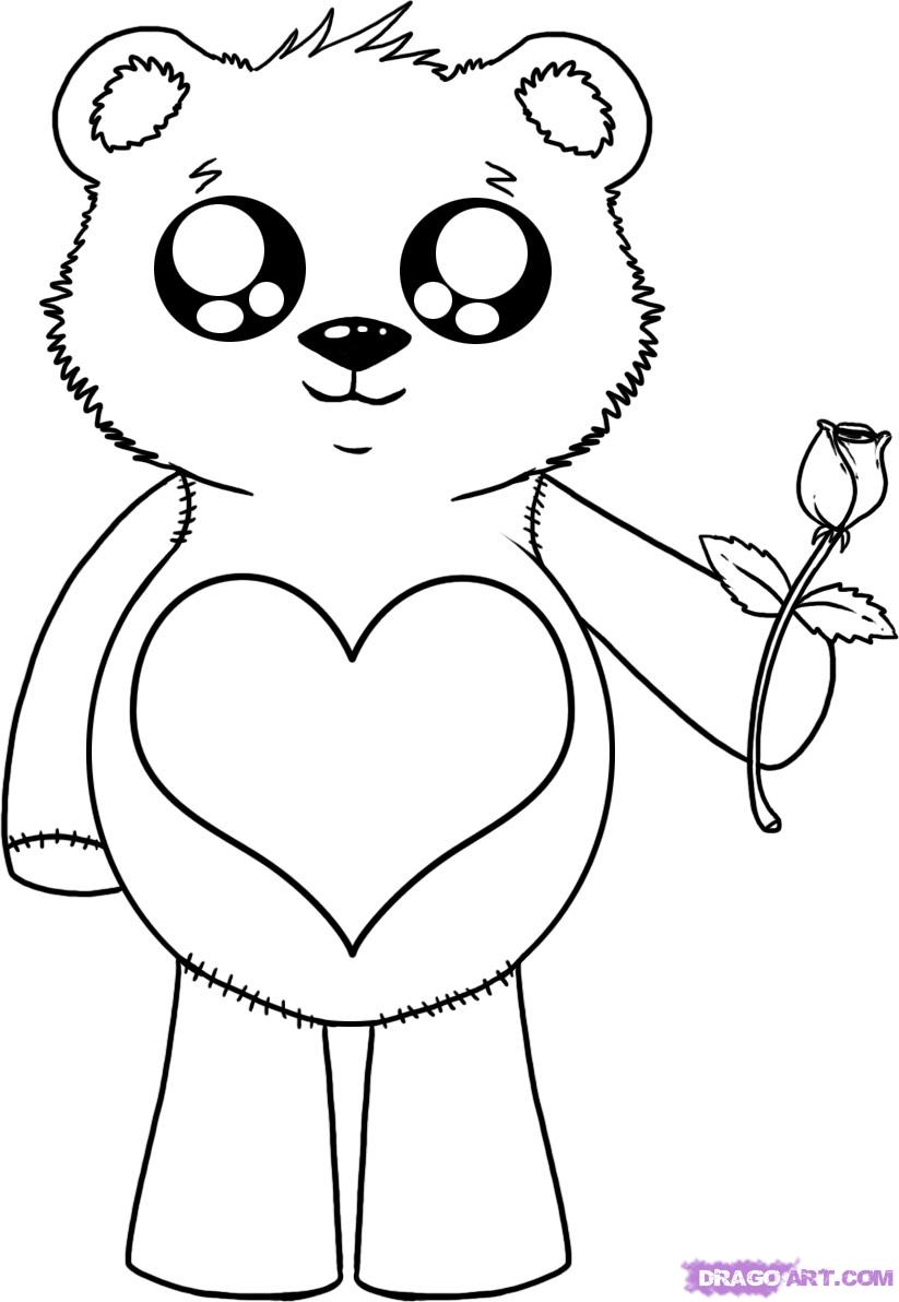 823x1192 How To Draw Anime Bears, Step - Bear Drawing Step By Step