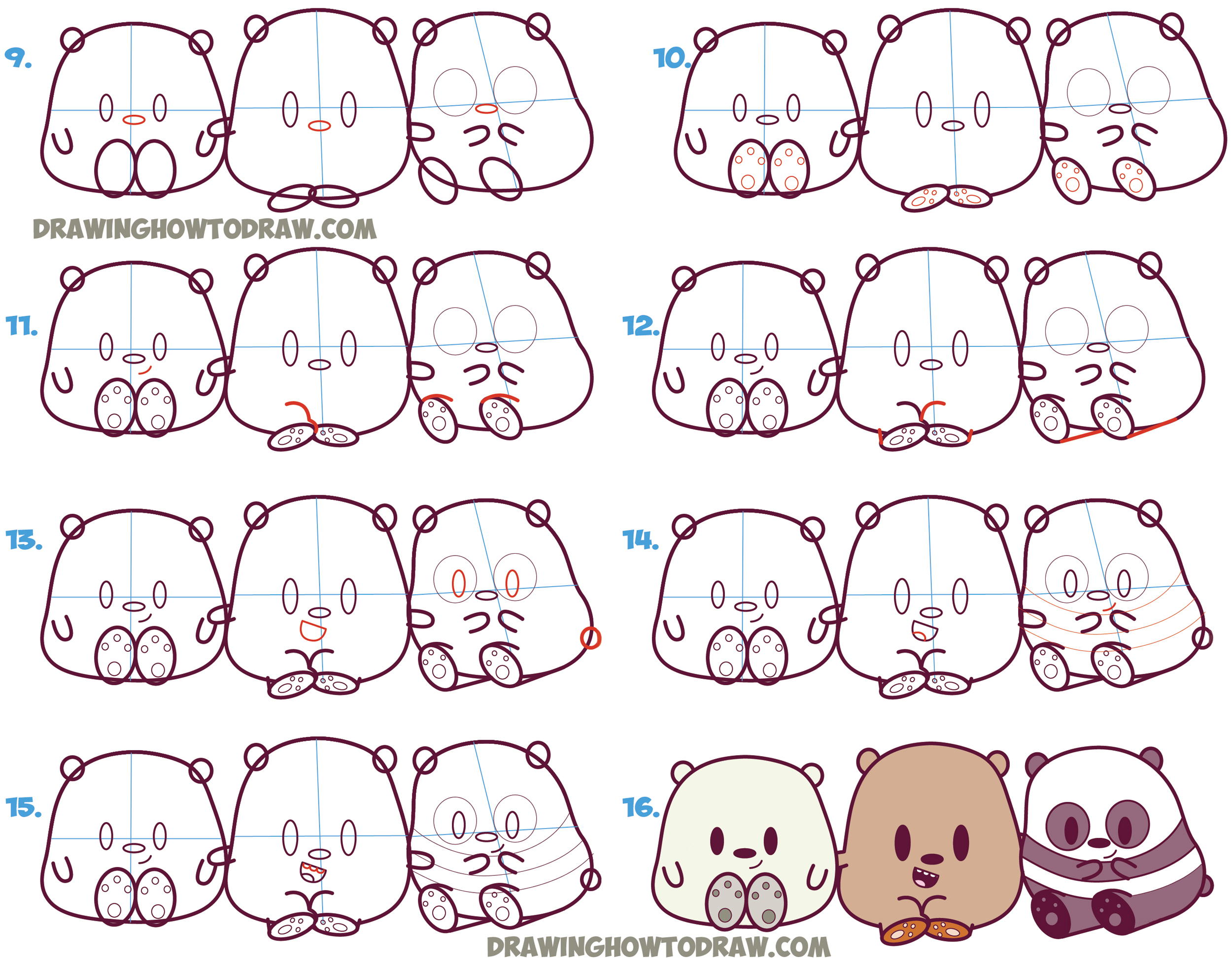 2500x1955 How To Draw We Bare Bears - Bear Drawing Step By Step