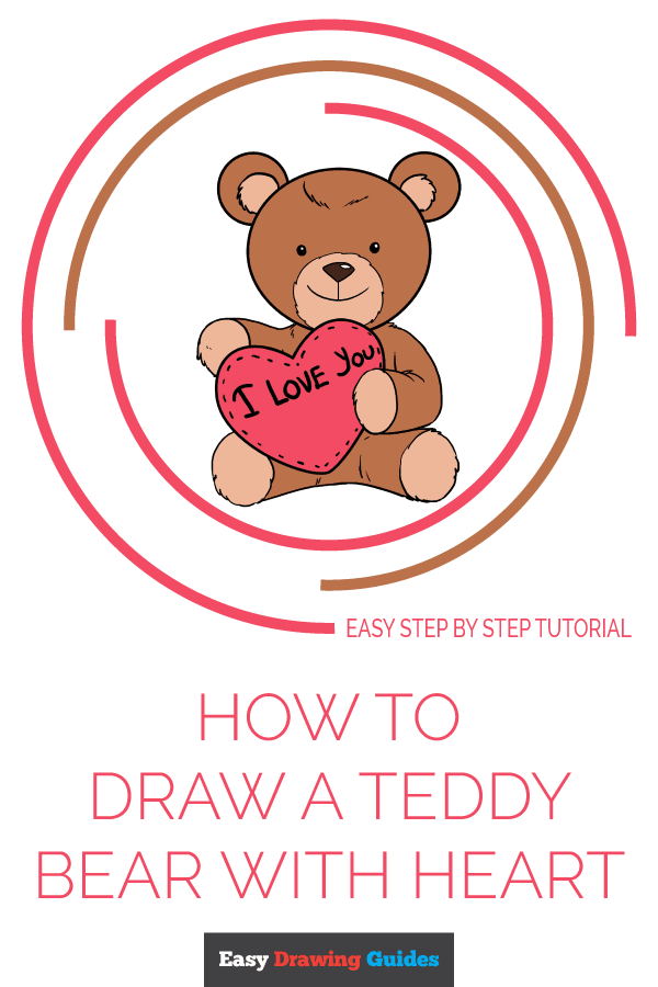 600x900 How To Draw A Teddy Bear With A Heart - Bear Drawing Step By Step
