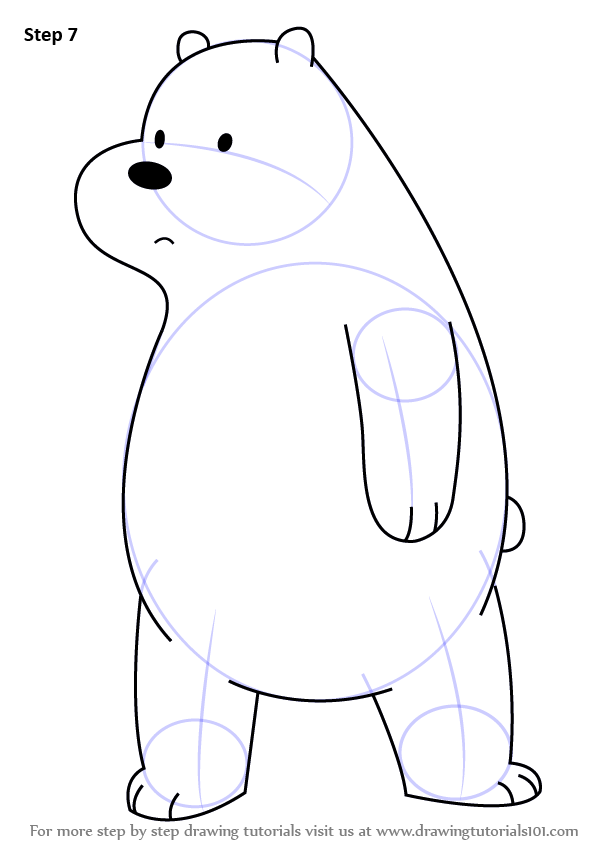 600x846 Learn How To Draw Ice Bear From We Bare Bears - Bear Drawing Step By Step