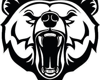 340x270 grizzly bear face clipart great free clipart, silhouette - Bear Face Drawing