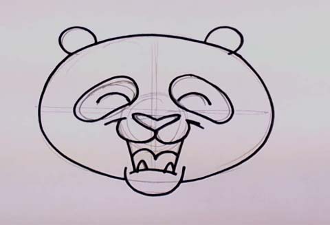 480x327 How To Draw A Panda Bear Face - Bear Face Drawing